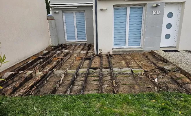 Dépose d’une terrasse existante et remplacement à proximité de Chateaubriant , Châteaubriant, Mangalia Maçonnerie
