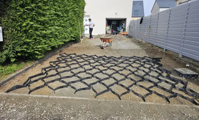 Aménagement de cours avec du gravillon à Châteaubriant, Châteaubriant, Mangalia Maçonnerie